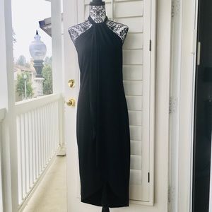 ⭐️ Beautiful draped halter neck cocktail dress